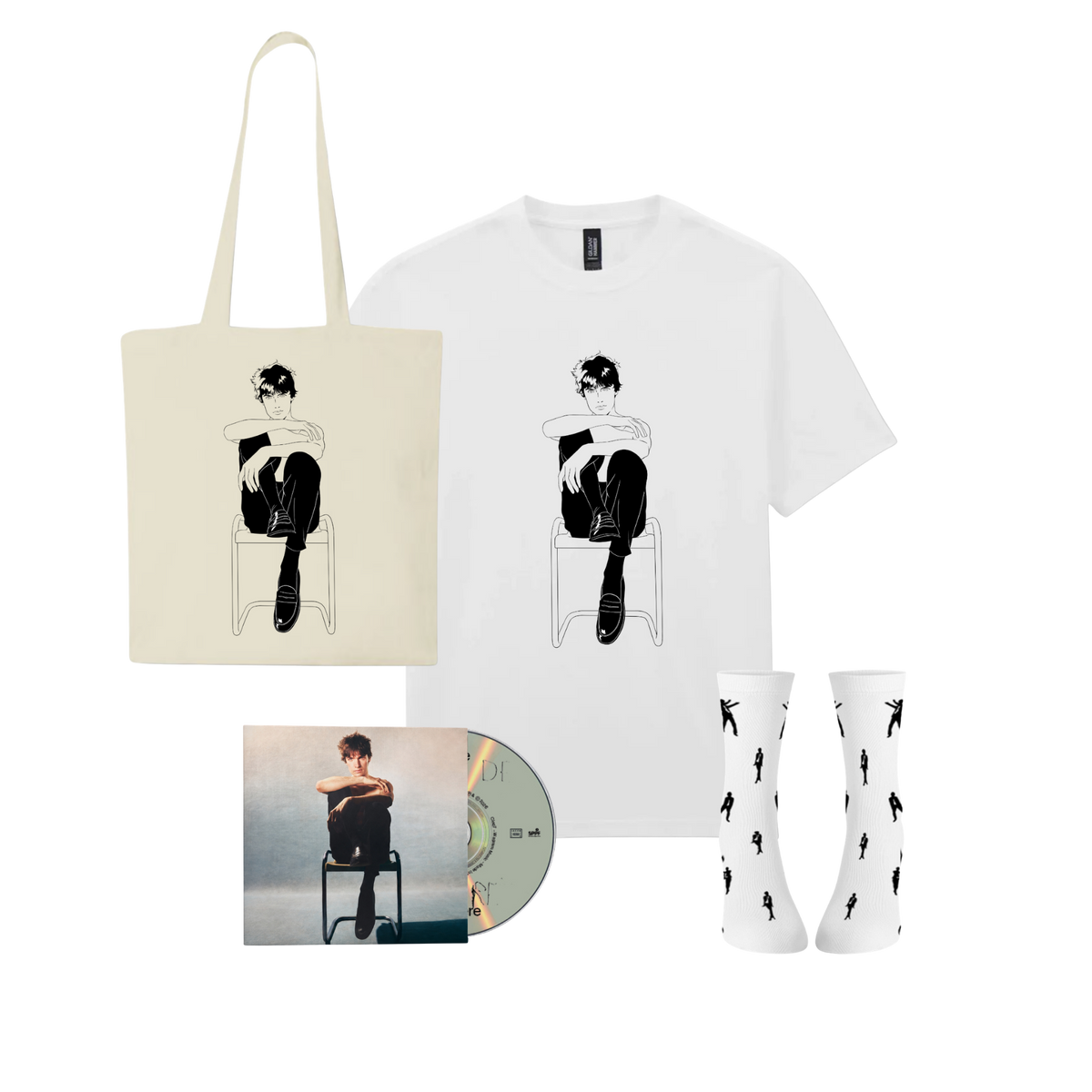 SUPERPACK : CD ou VINYLE + t-shirt + totebag + chaussettes