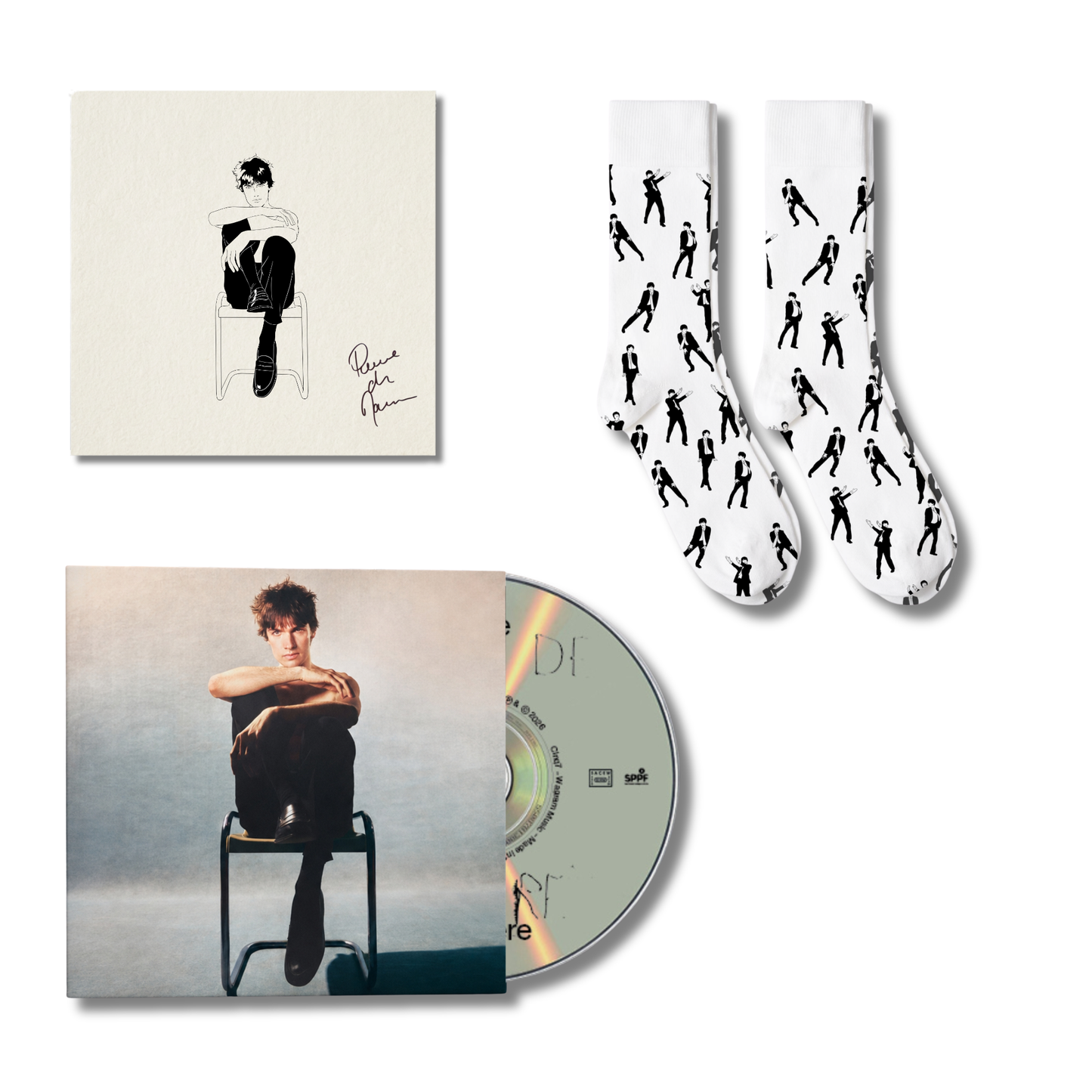 PACK CHAUSSETTES : CD ou VINYLE + chaussettes + illustration dédicacée (offerte)
